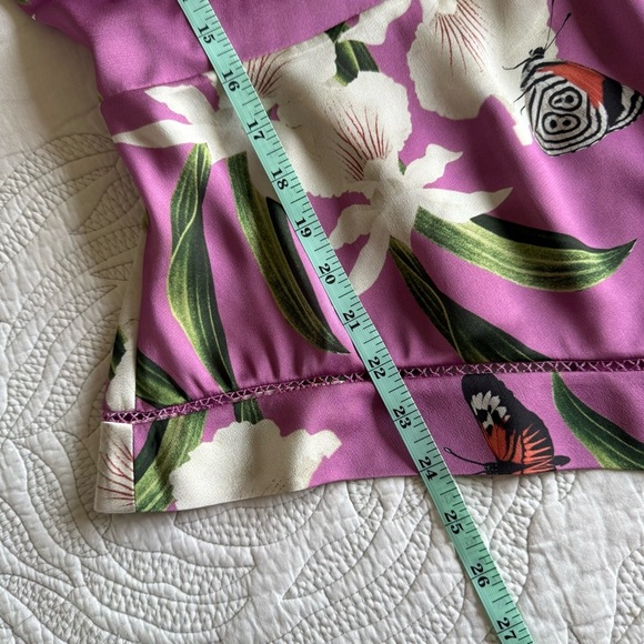 PatBO - Orchid Print Wrap Blouse - Violet - Picture 12 of 14